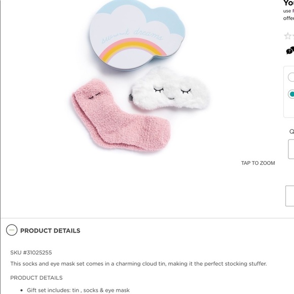 Tin with mask and socks New in sealed box - Picture 3 of 8